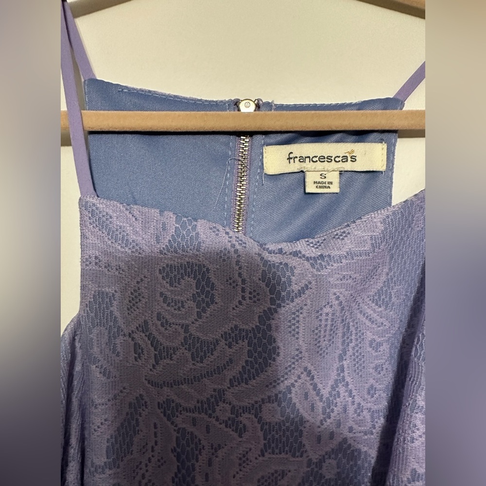 Flower pattern lilac halter dress